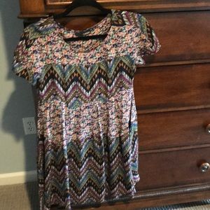 Boutique size O fall dress with slip